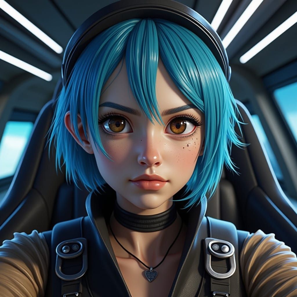 Hyperrealistic Scene in a Cyberpunk Aesthetic