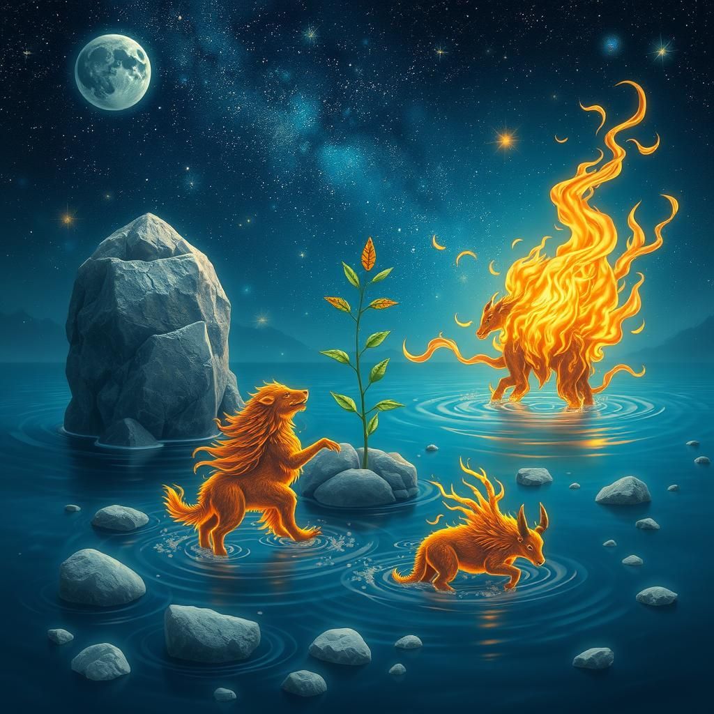 Surreal Cosmic Phoenix in a Celestial Abyss Scene