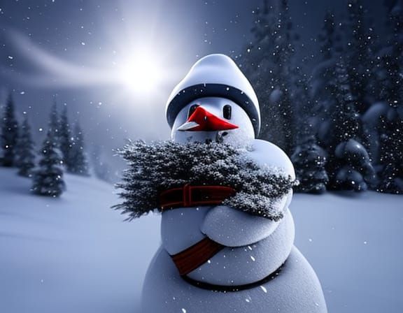 Portrait in the snow