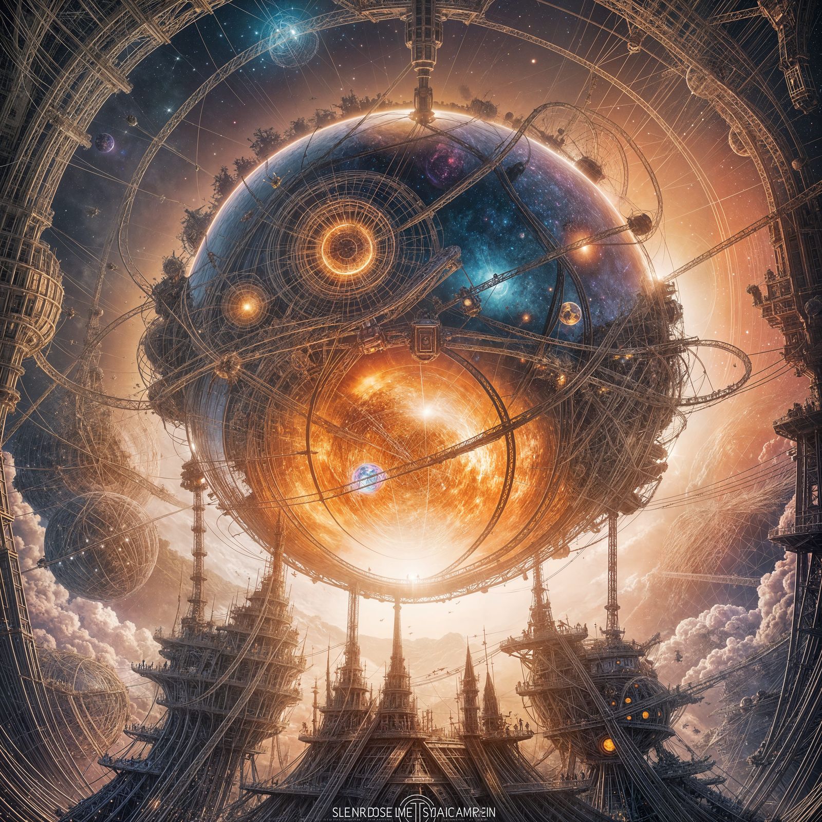 Dyson Sphere Construction Around Dying Sun