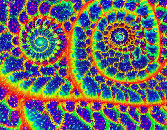 Surreal Galactic Protist Forms in Vibrant Fractal Colors