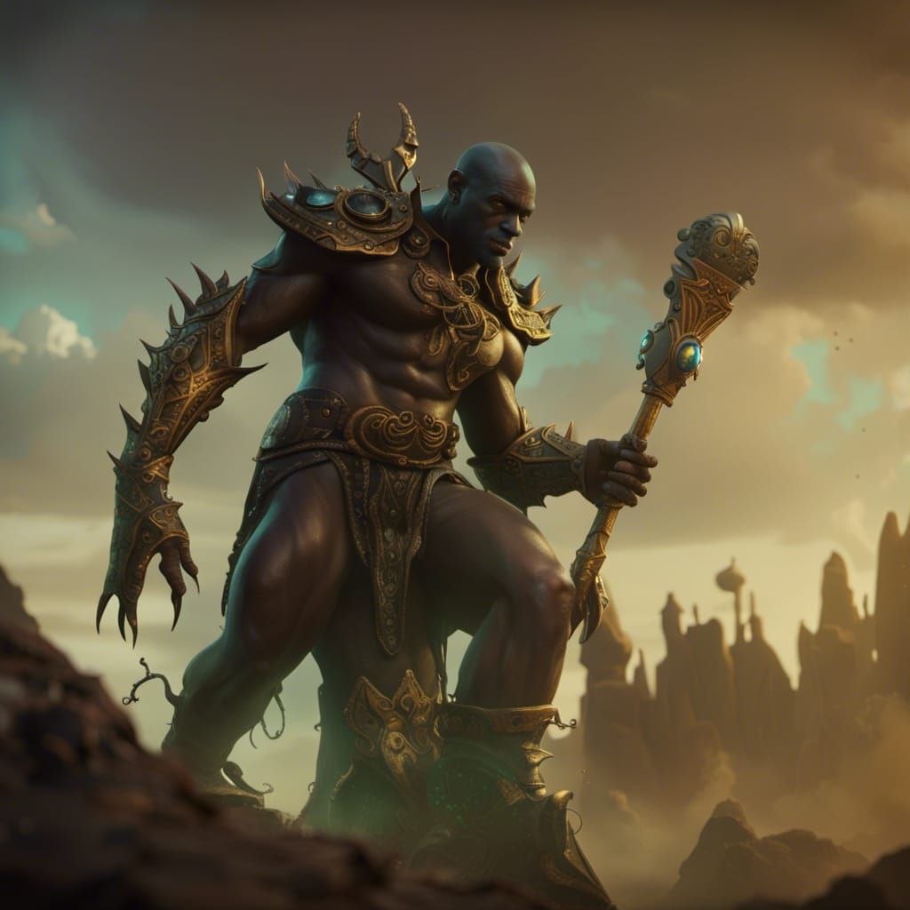 Supreme Dark Fantasy Villain Concept Art in Deep Colors