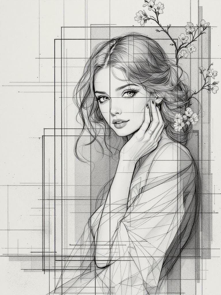 Da Vinci and Sargent Inspired Pencil Sketch Fusion