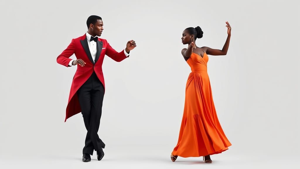 Ballroom Dancers in Rumba Dance, 8K