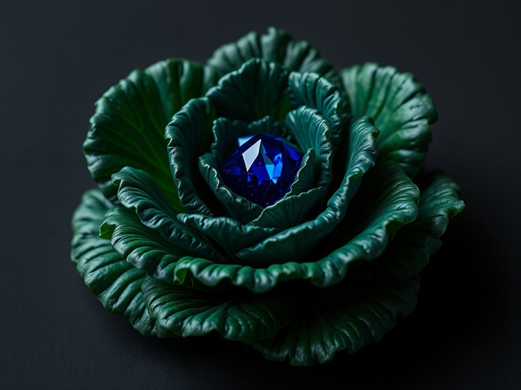 Elegant Qajar Art Portrait of a Visitor with Lettuce