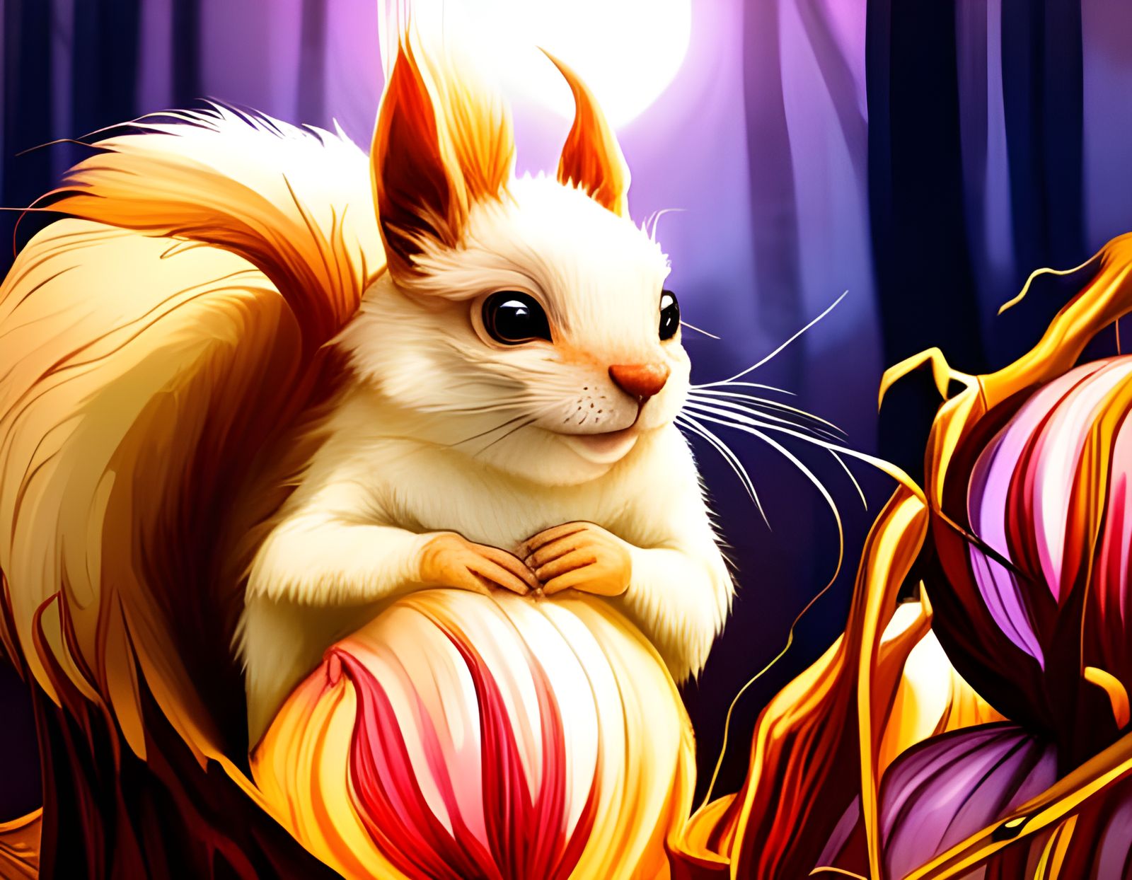 Squirrel with her onions