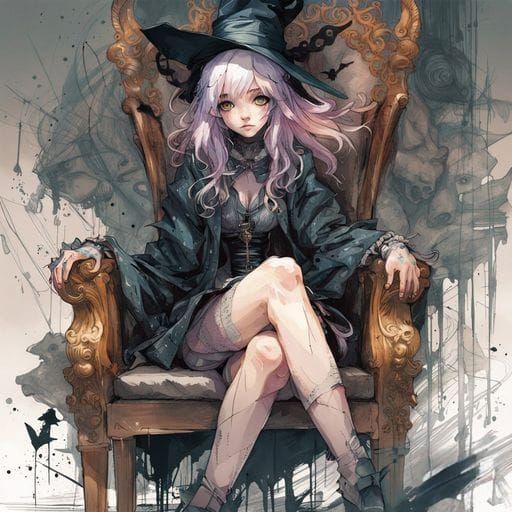 Surreal Solarpunk Goddess Sits in Ethereal Glory