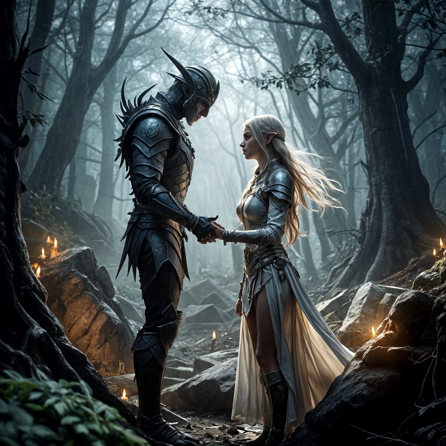 Ethereal Encounter in the Enchanted Forest