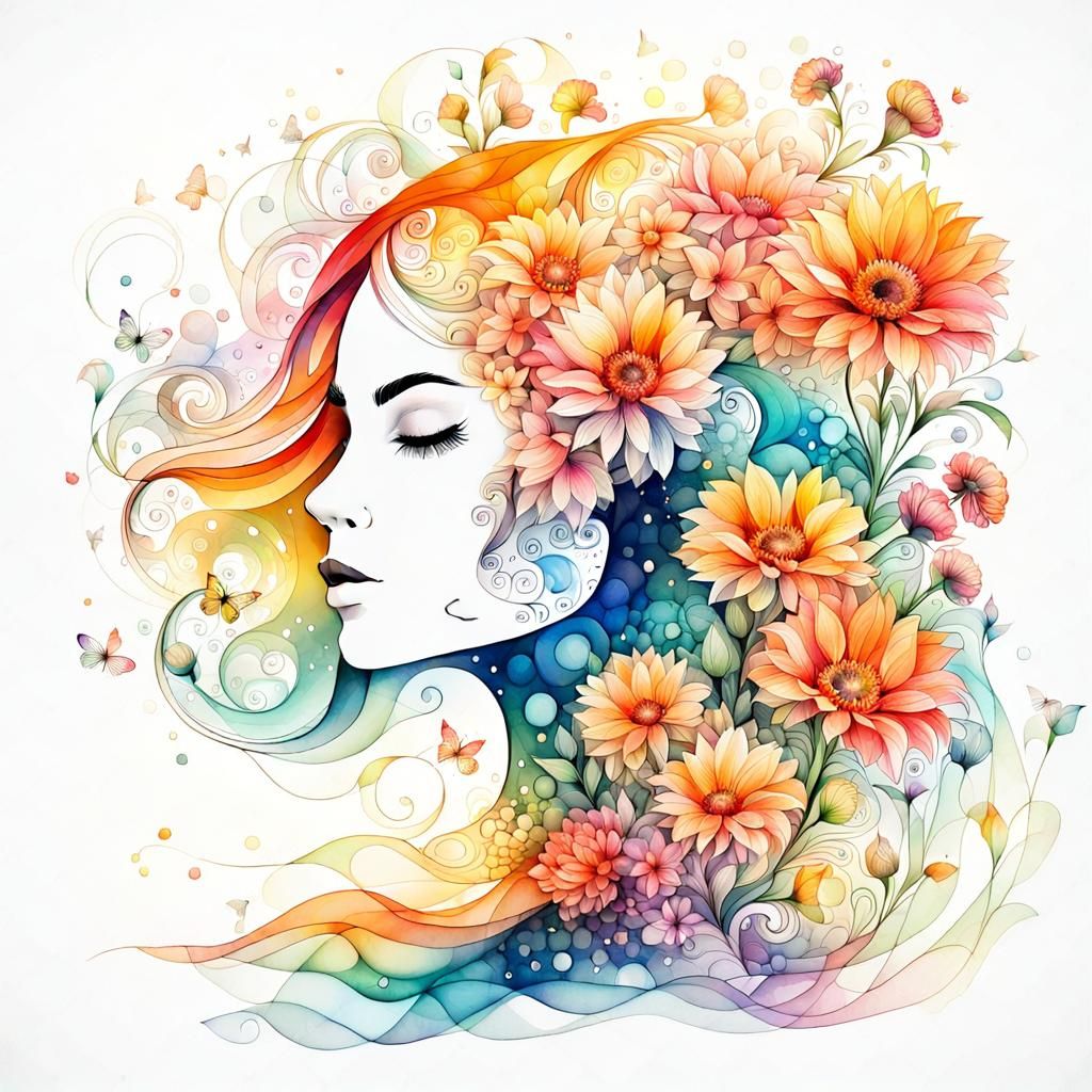 Floral Woman 06