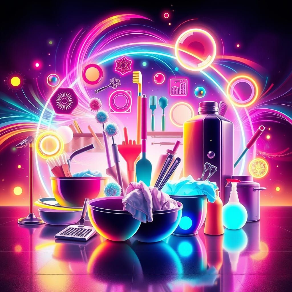 Futuristic Kitchen Innovations in Neon Hues