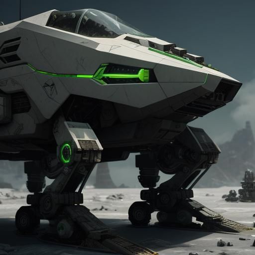Polished Sci-Fi Mech Reveals Futuristic Landscape