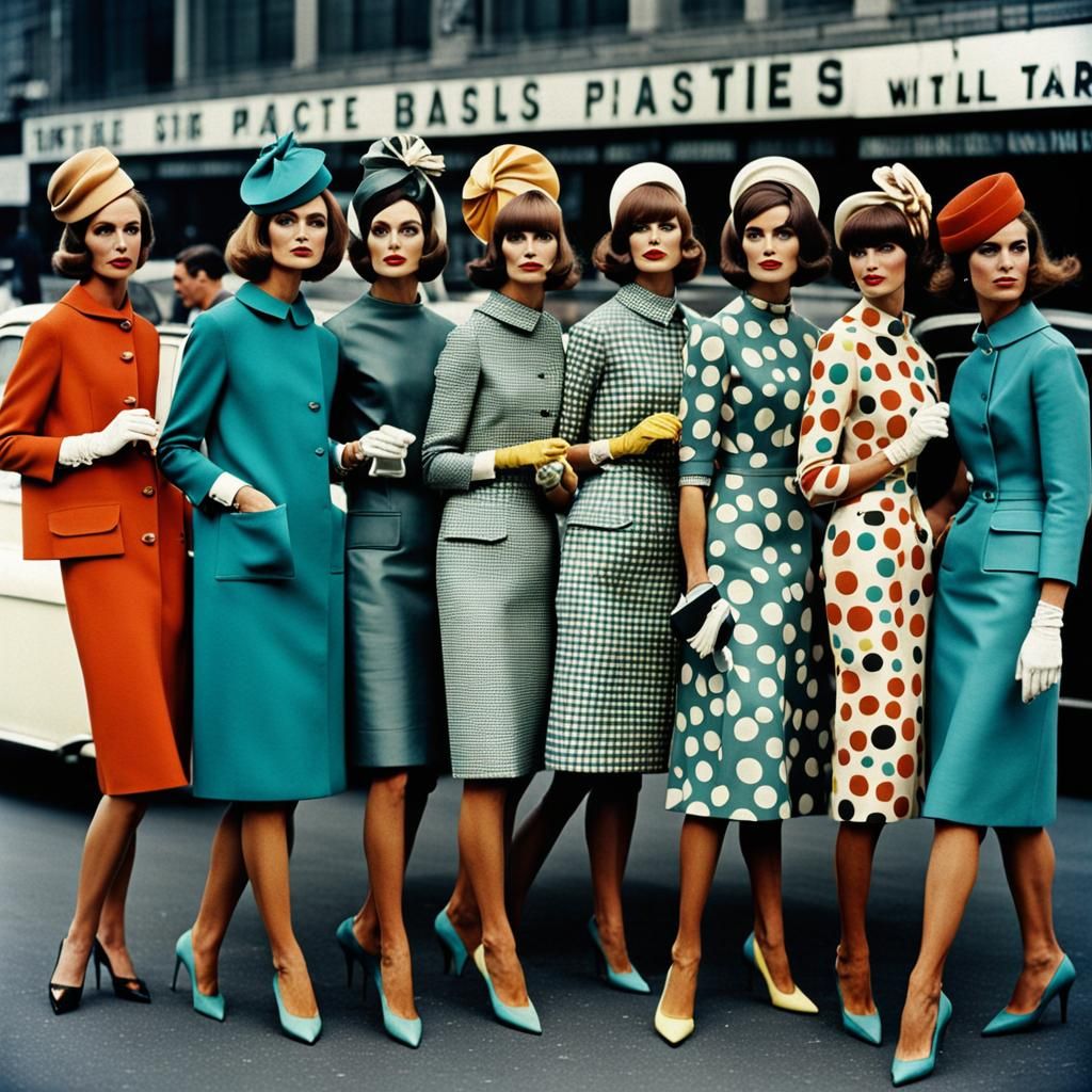 Retro Fashion Time Lapse in Vibrant 1960s Colors