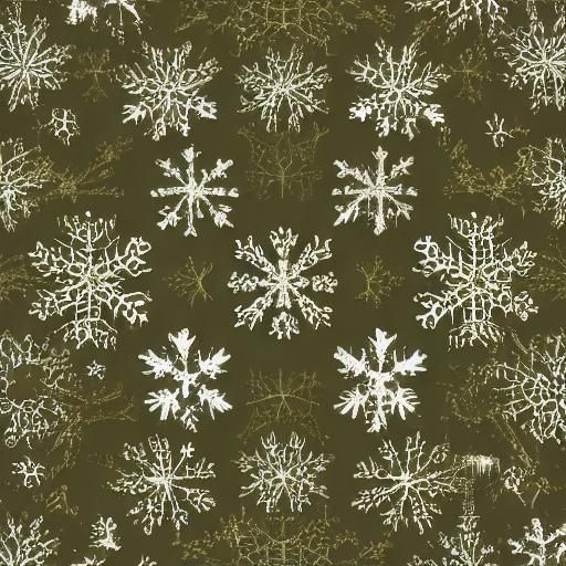 Gentle Woman Surrounded by Snowflakes in Hyperrealistic Art