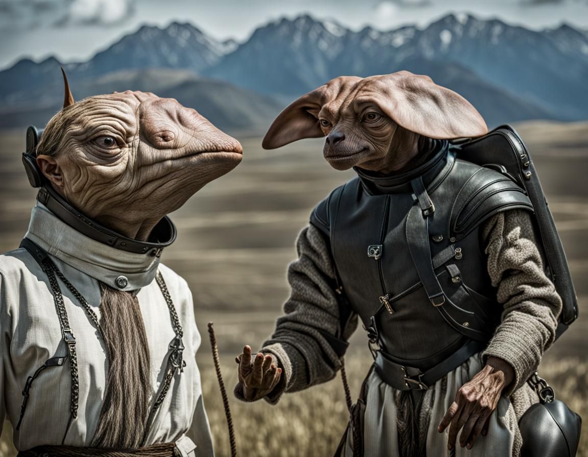 Surreal Alien Restaurant Celebration: Professional Photograp...