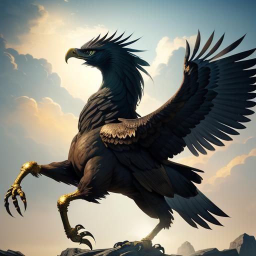 Majestic Gryphon in Golden Glory