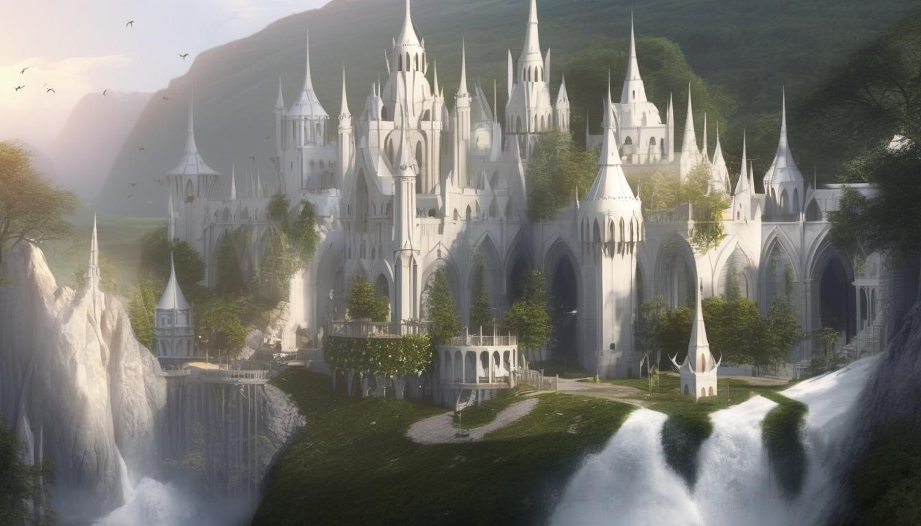 Ethereal Elven Village in a Veritable Snowy Paradise