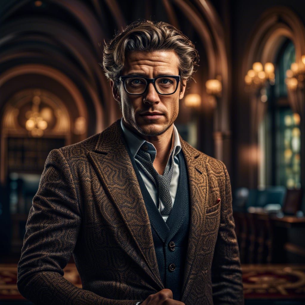 Luxurious Gentleman in a Mood of Discerning Sophisticate