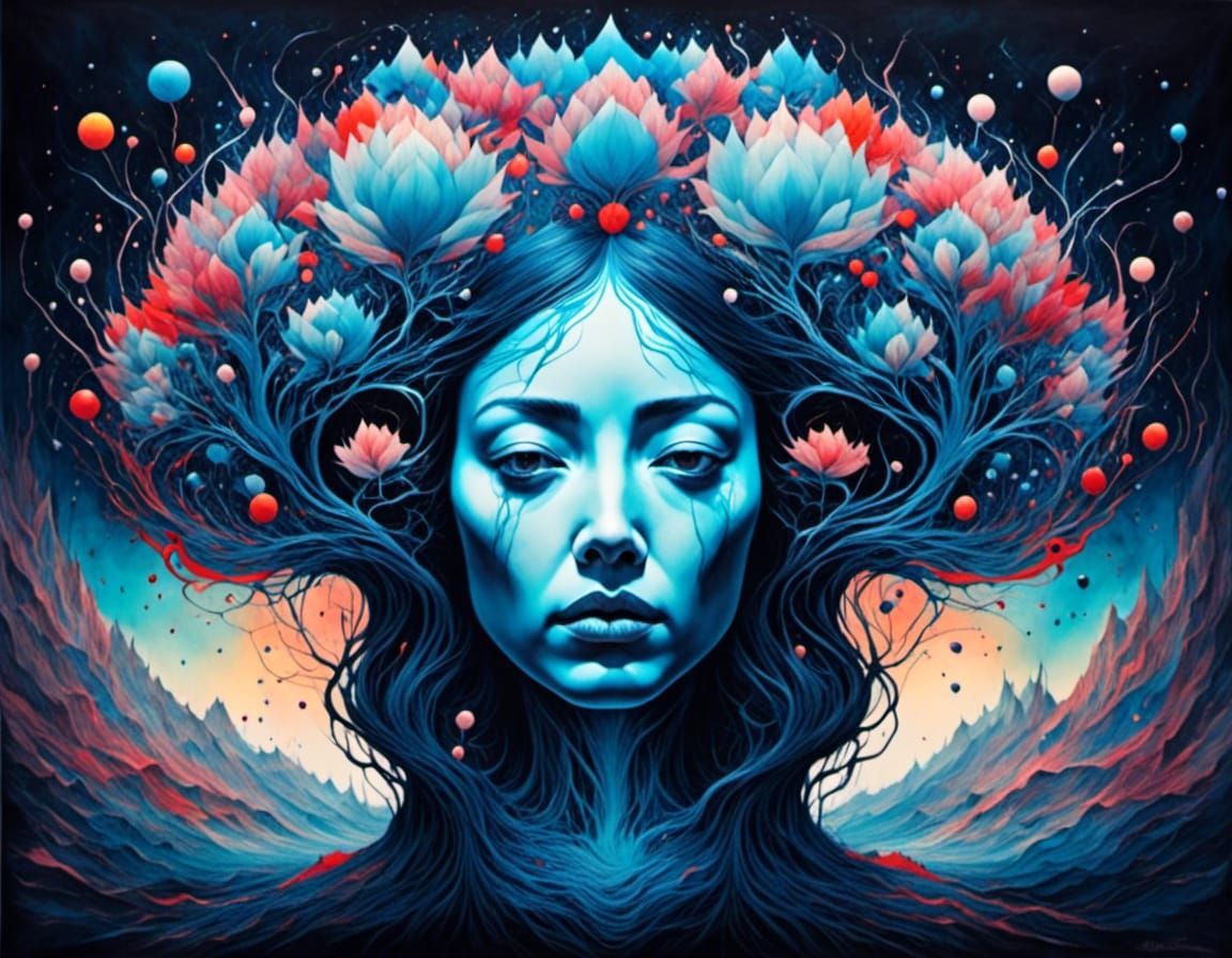 Enchanted Dreamworld Portrait in Whimsical Fantasy Style