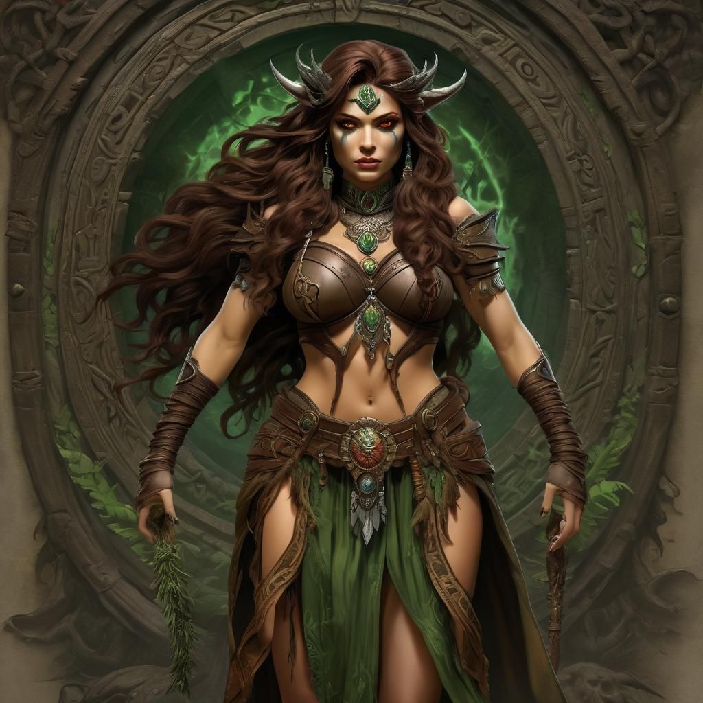 Enchanted Forest Siren in Pin-Up Style