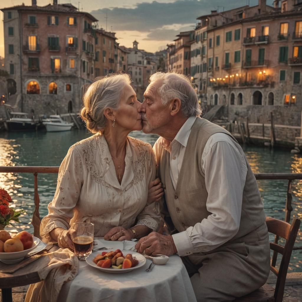 Ethereal Sunset Couple Portrait