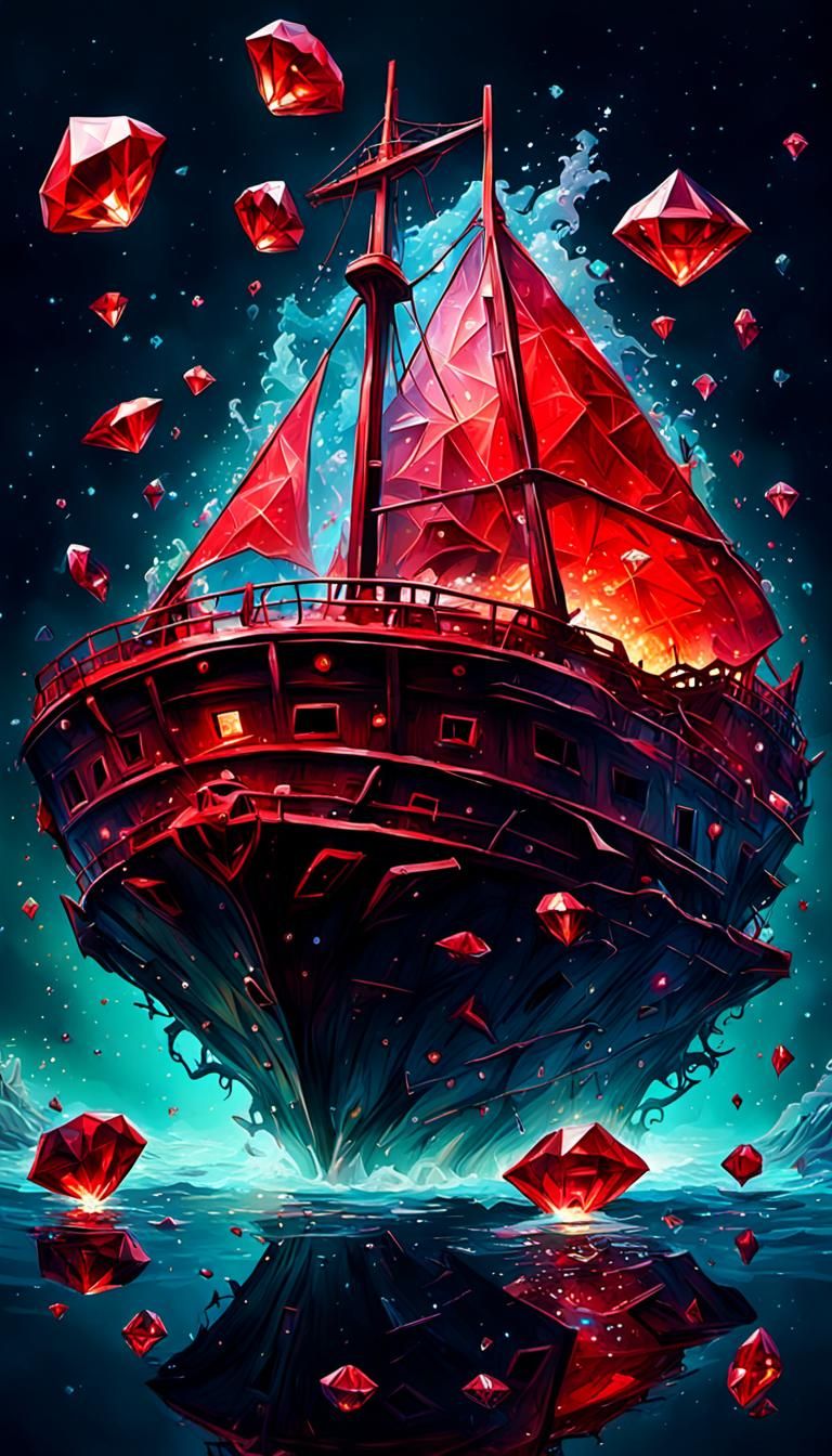 Ethereal Diamondship in Astral Waters