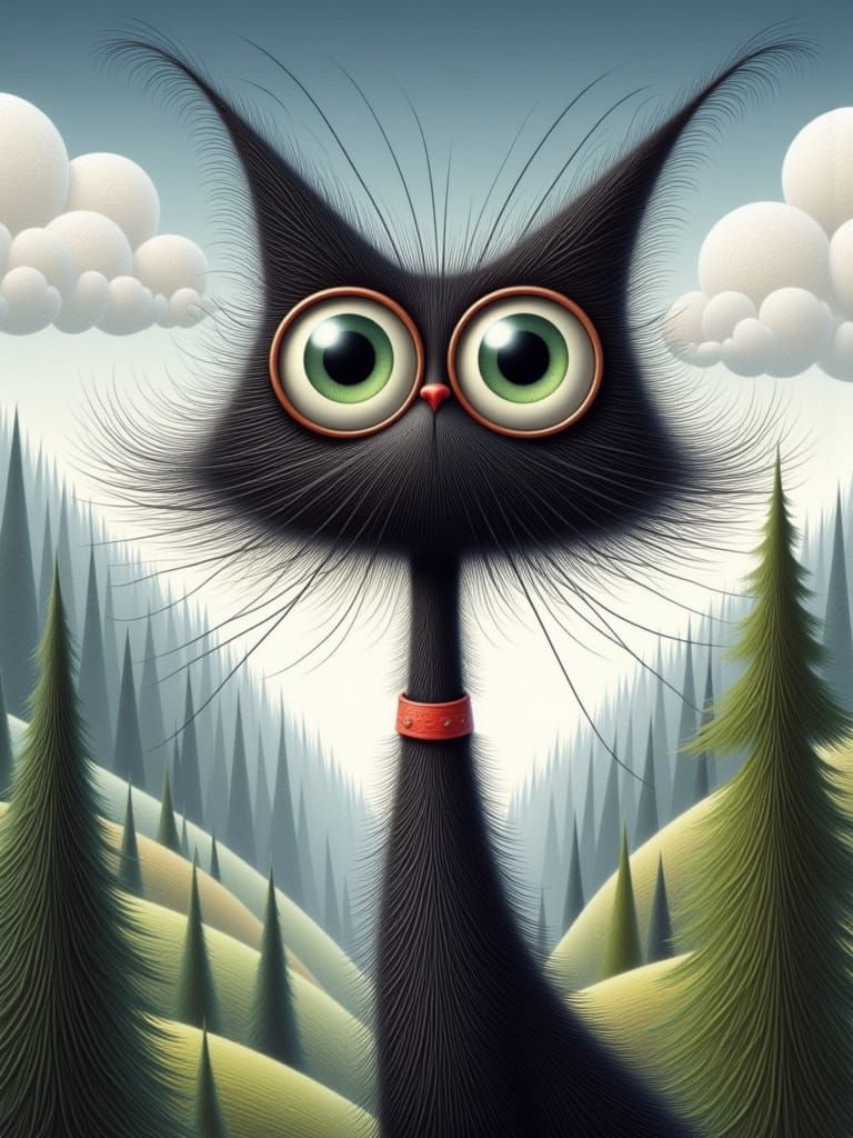 Playful Whimsical Cats in a Fantasy World