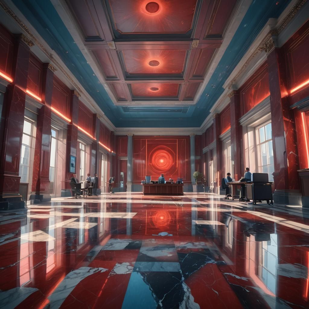 Ethereal Silence: Vibrant Cityscape at Sunset