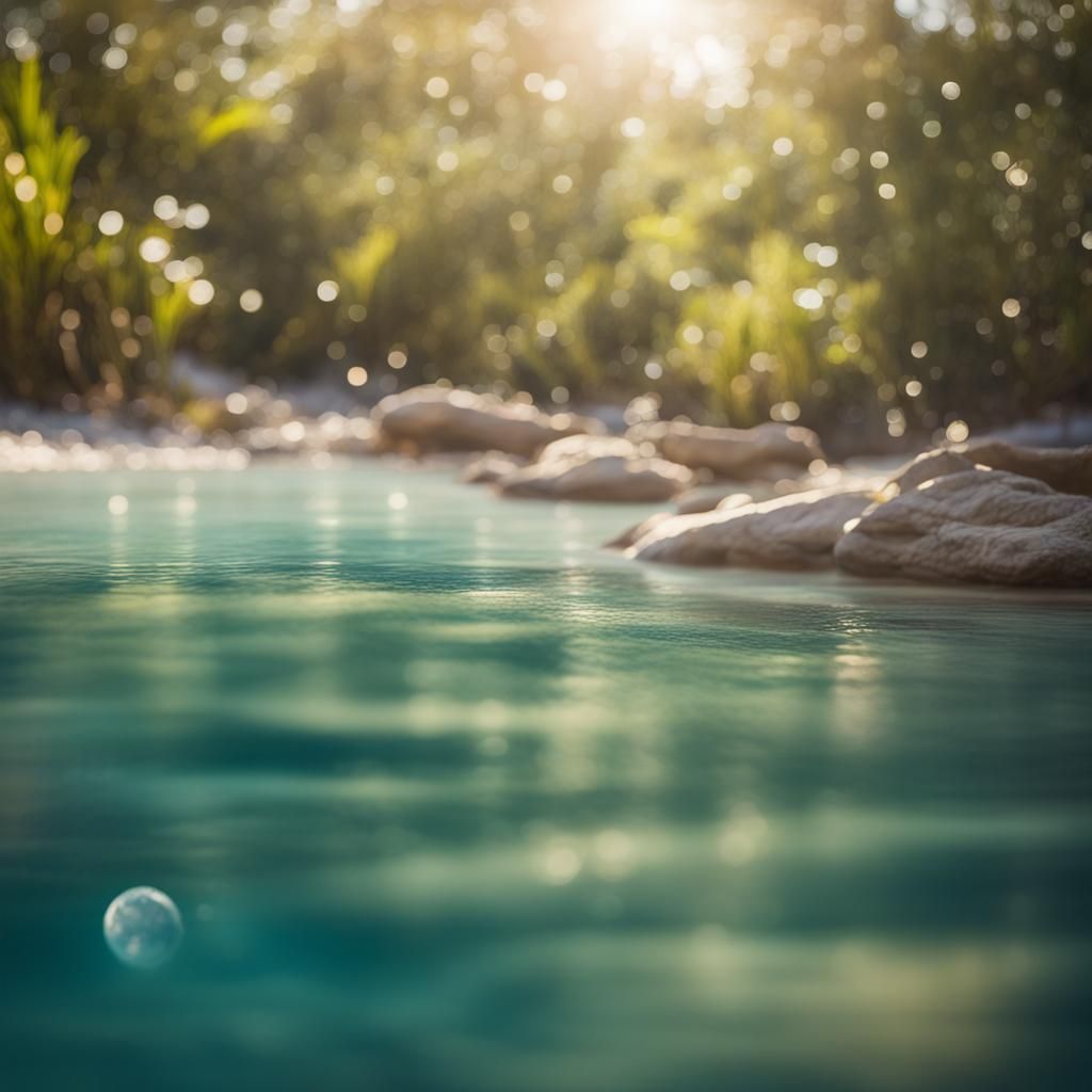 Sunny River Scene with Bahamas-like Waters
