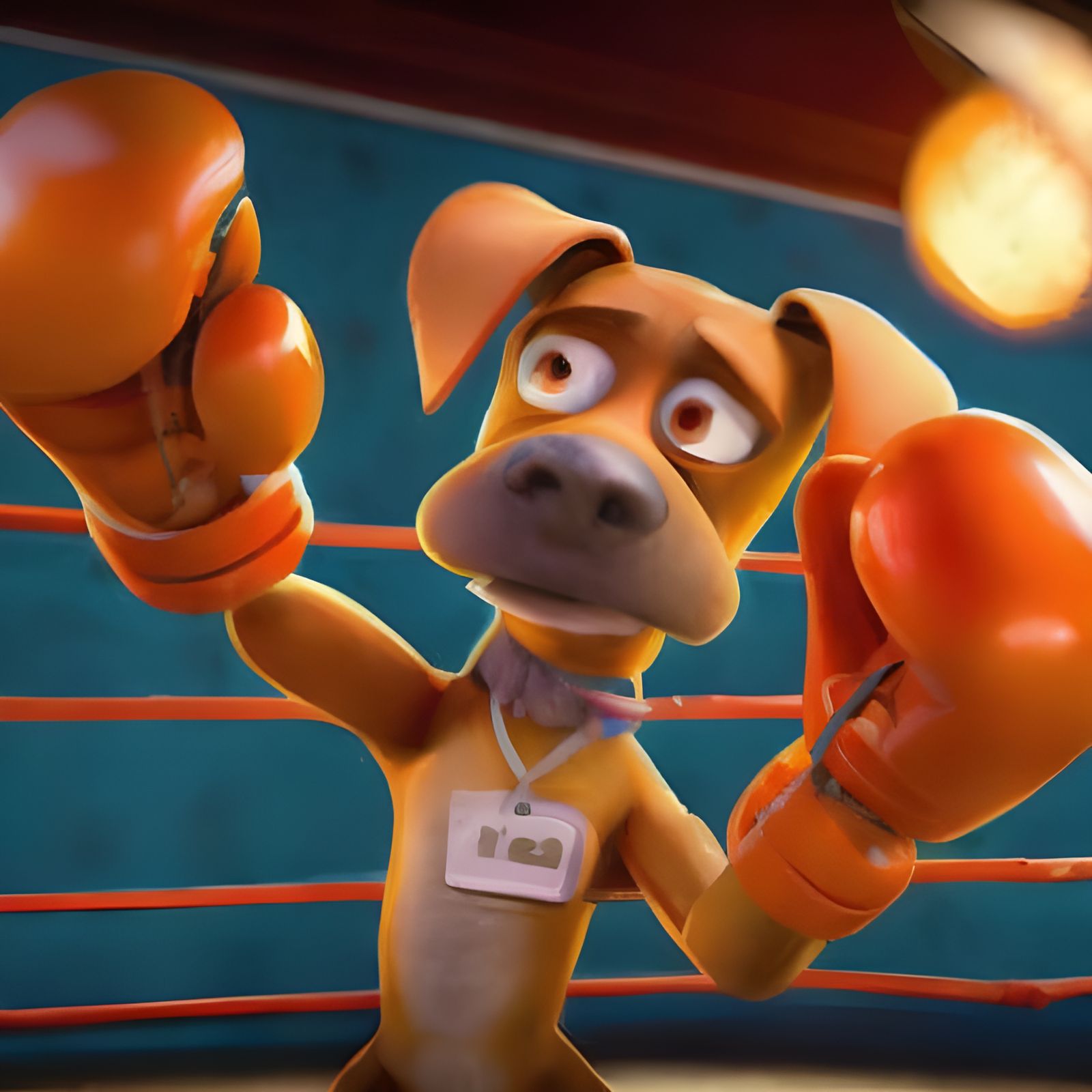 Top Gun Dog Fighter in Vibrant Cinematic Style