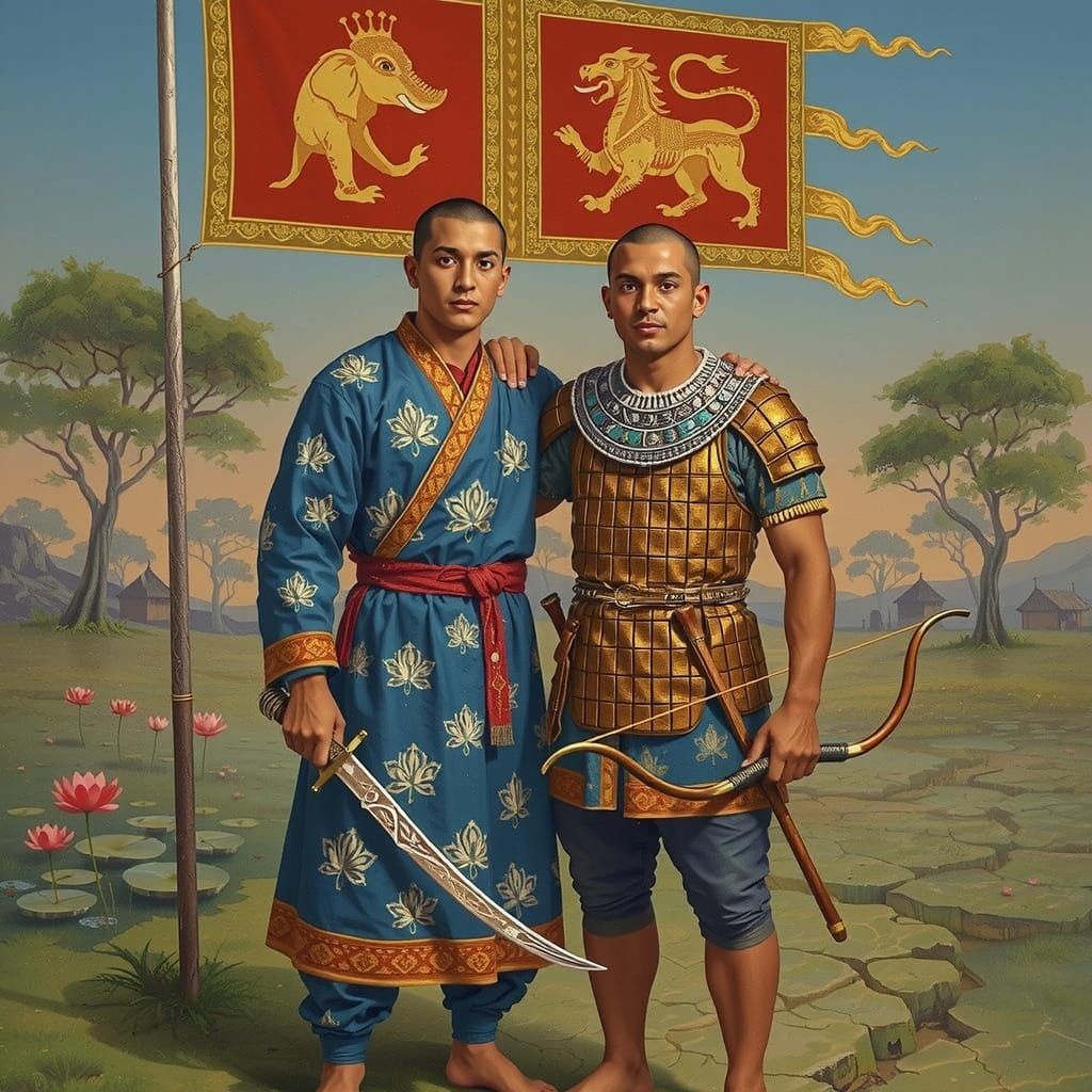 Martial Brothers Under War Banner in Classical Times