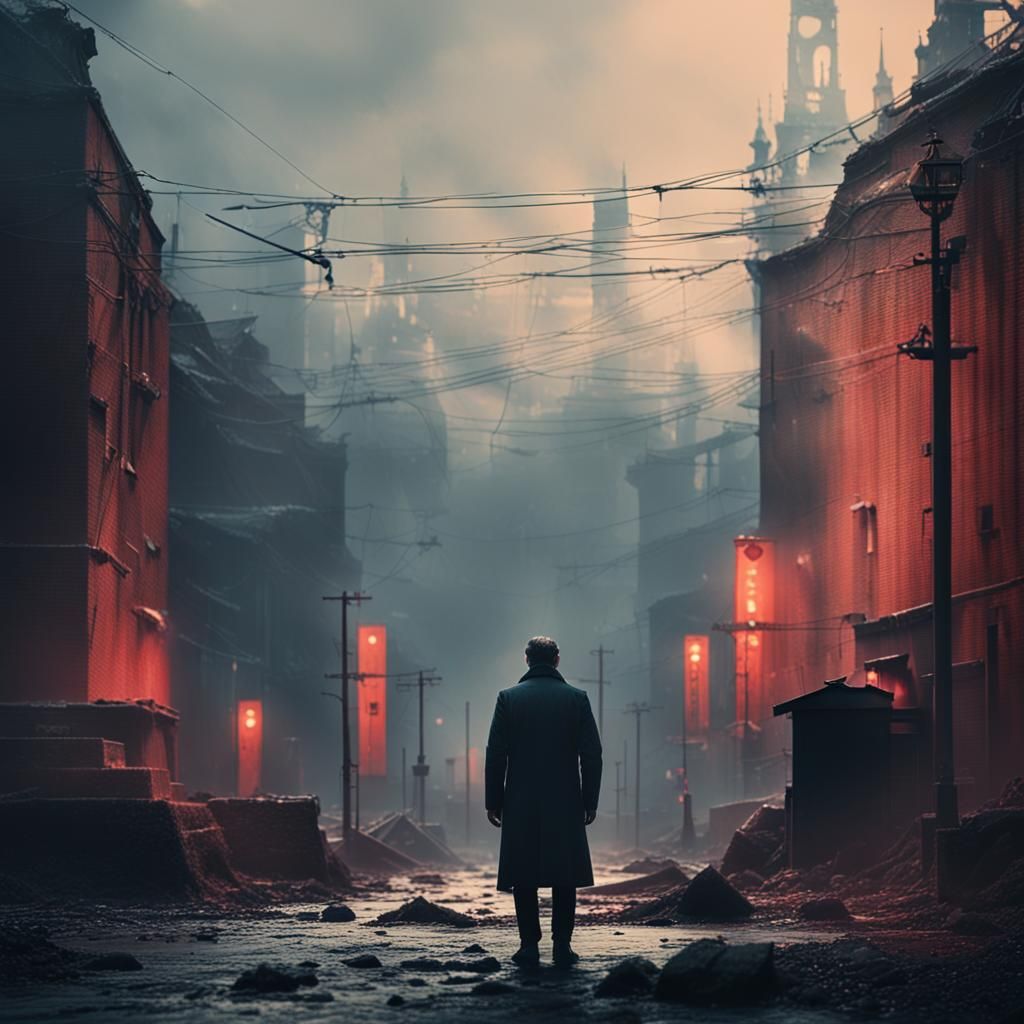 Dramatic Cinematic Keyframe with Shallow Depth of Field