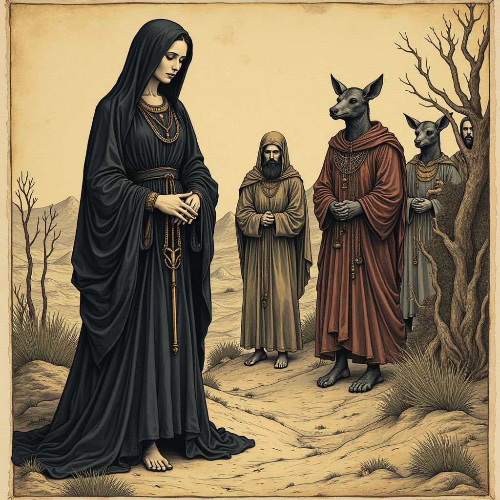 Magdalene in a Haunting Renaissance Desert Scene