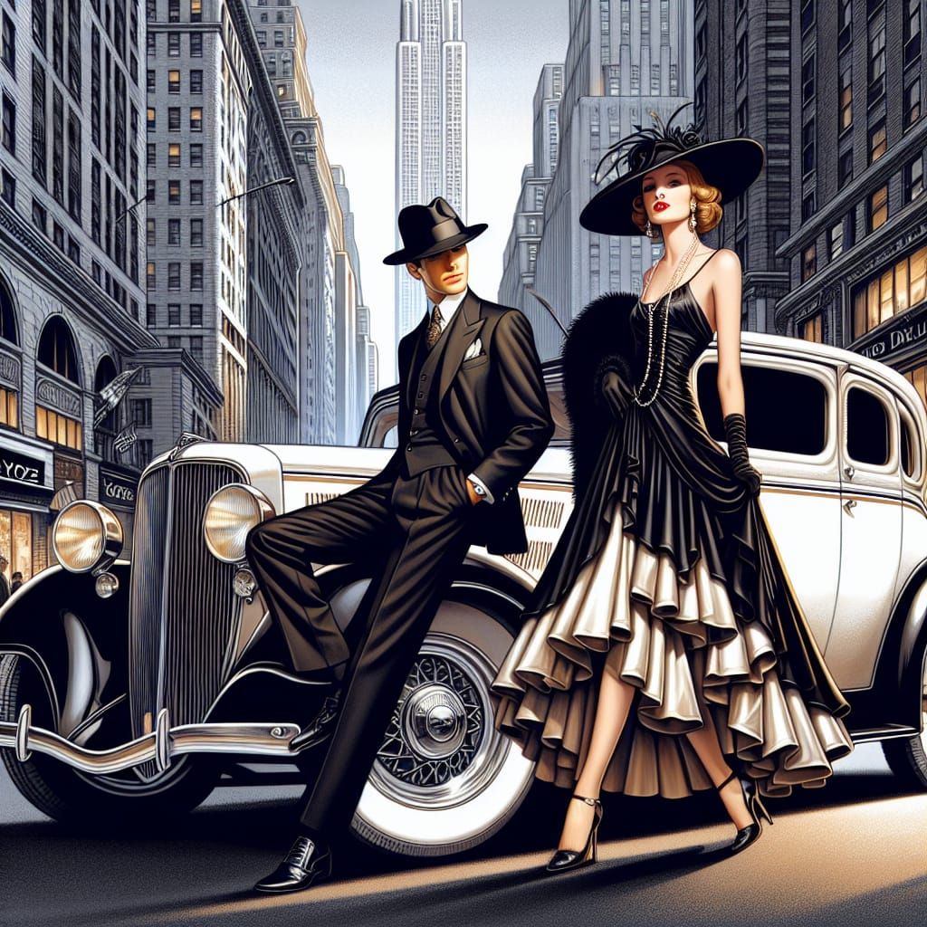 Dapper Gentleman in Art Deco New York City