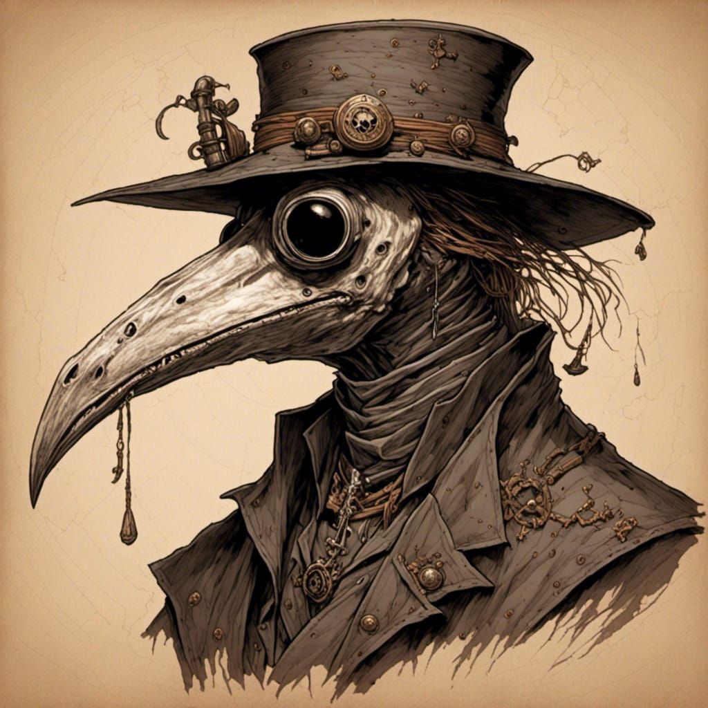 Baroque Plague Doctor Portrait