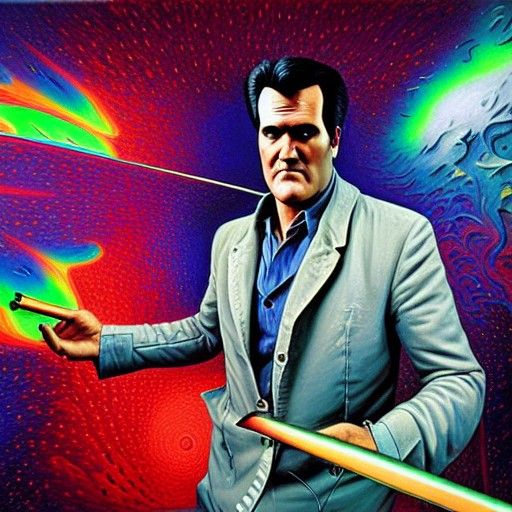 Bruce Campbell in Futuristic Cosmic Dreamscape, Inspired by...
