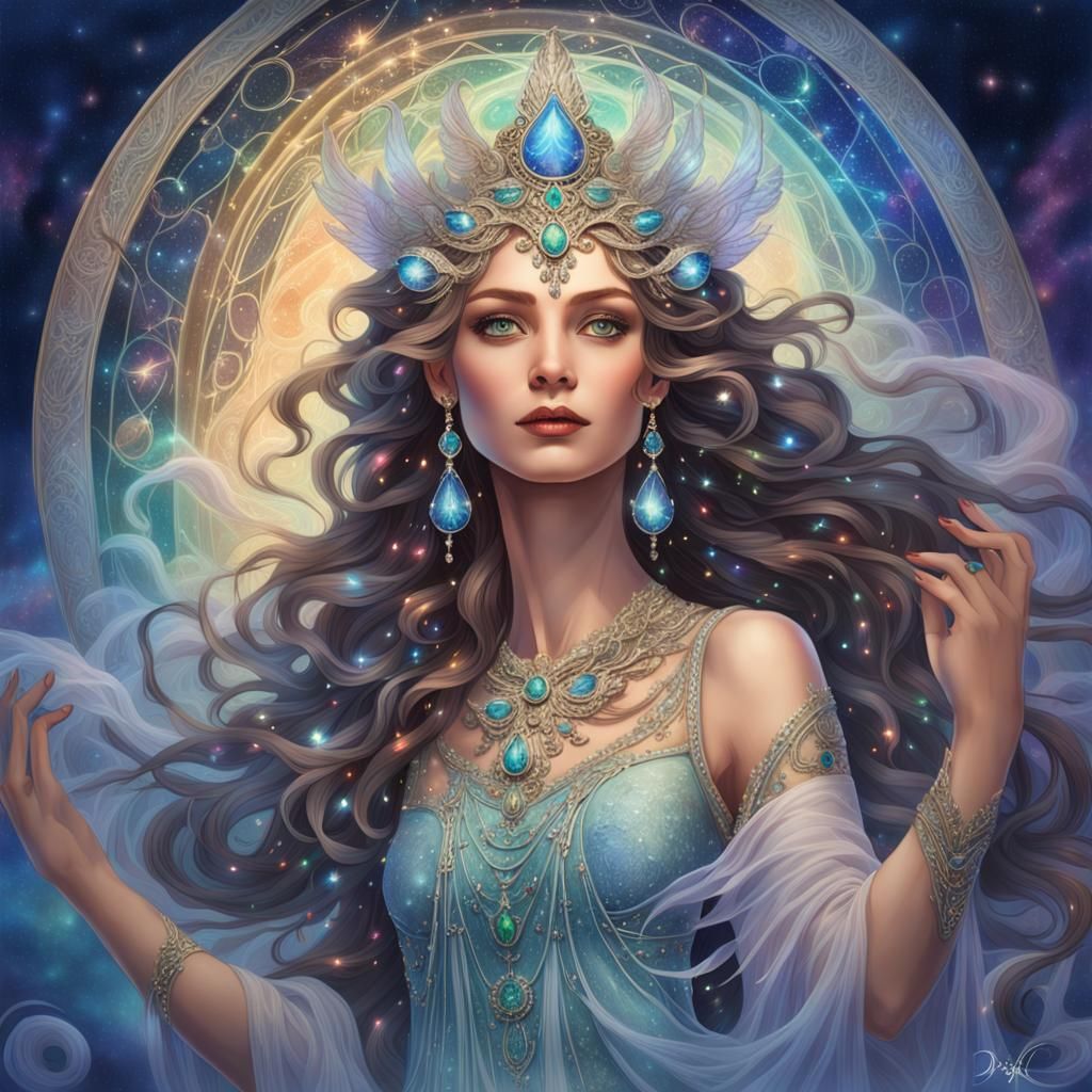 Ethereal Fey Queen in Celestial Regalia