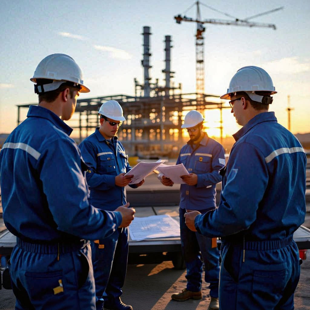 Construction Crew Plans Natural Gas Plant