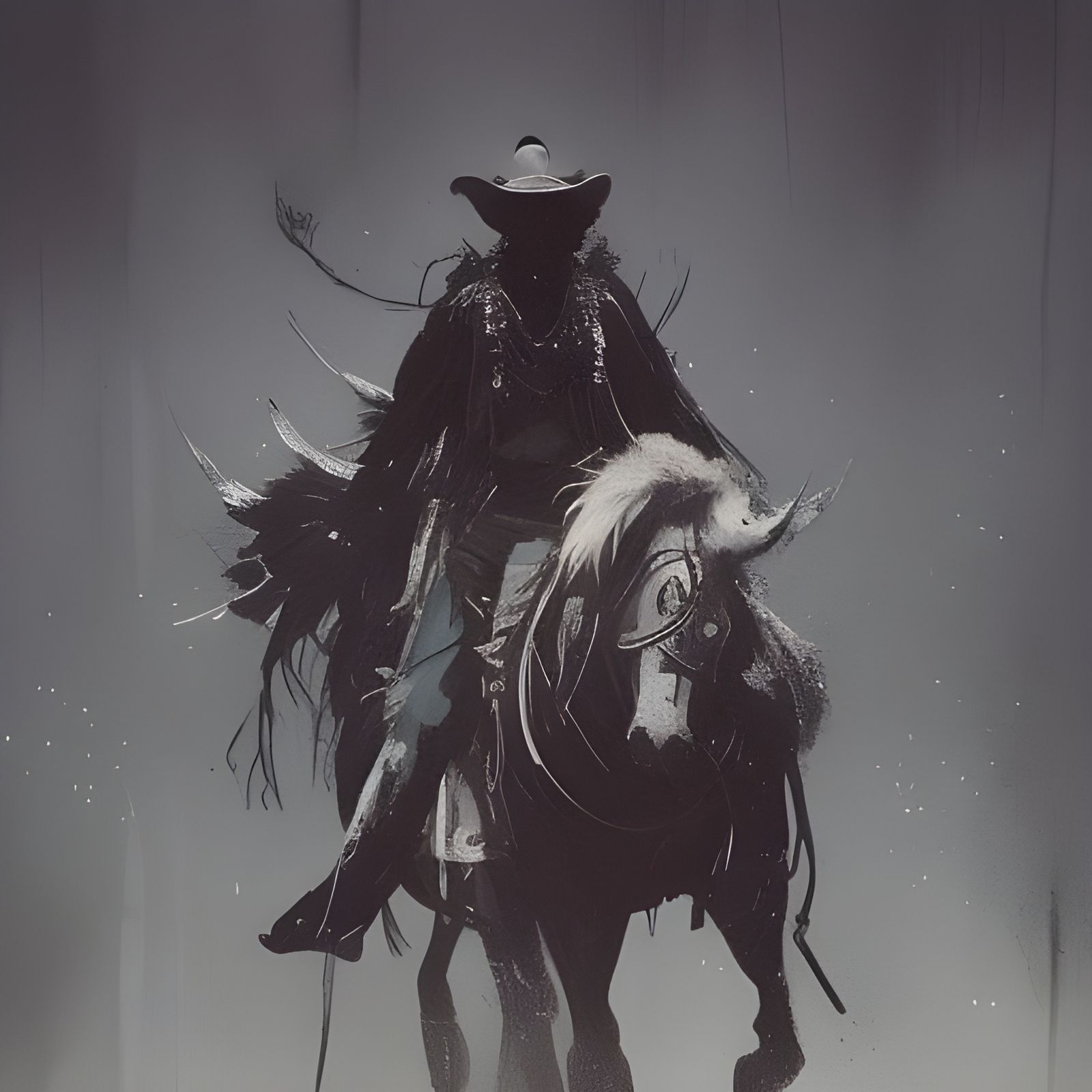 Cowboy Embodied by Dark Mystique with Traditional Japanese A...