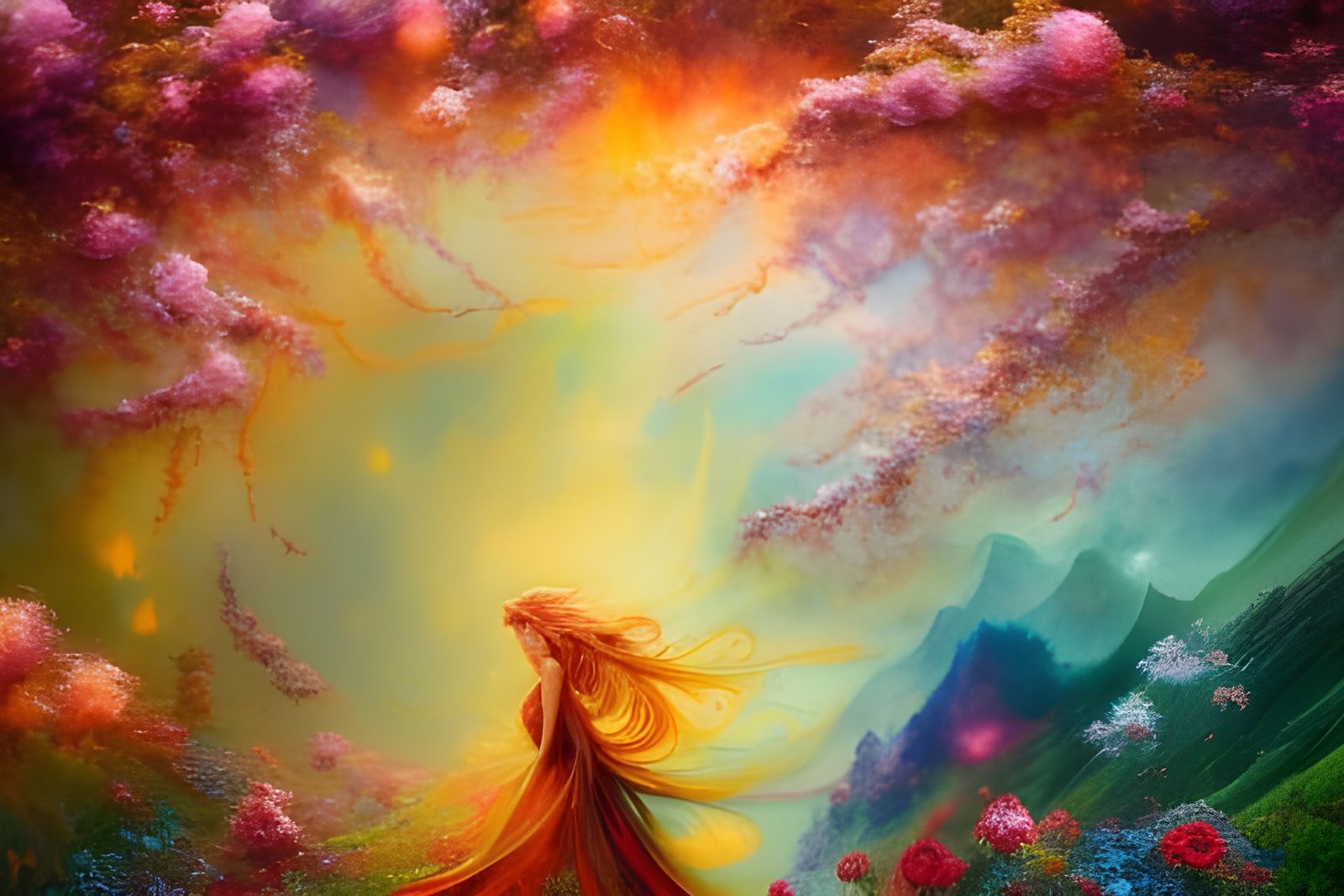 Dreamcatcher of Whispers in Ethereal Landscape