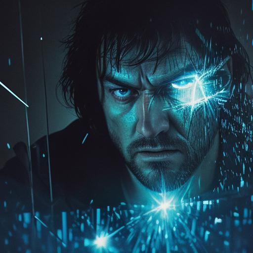 Angry Man Shatters Computer in Dramatic Home Office Scene