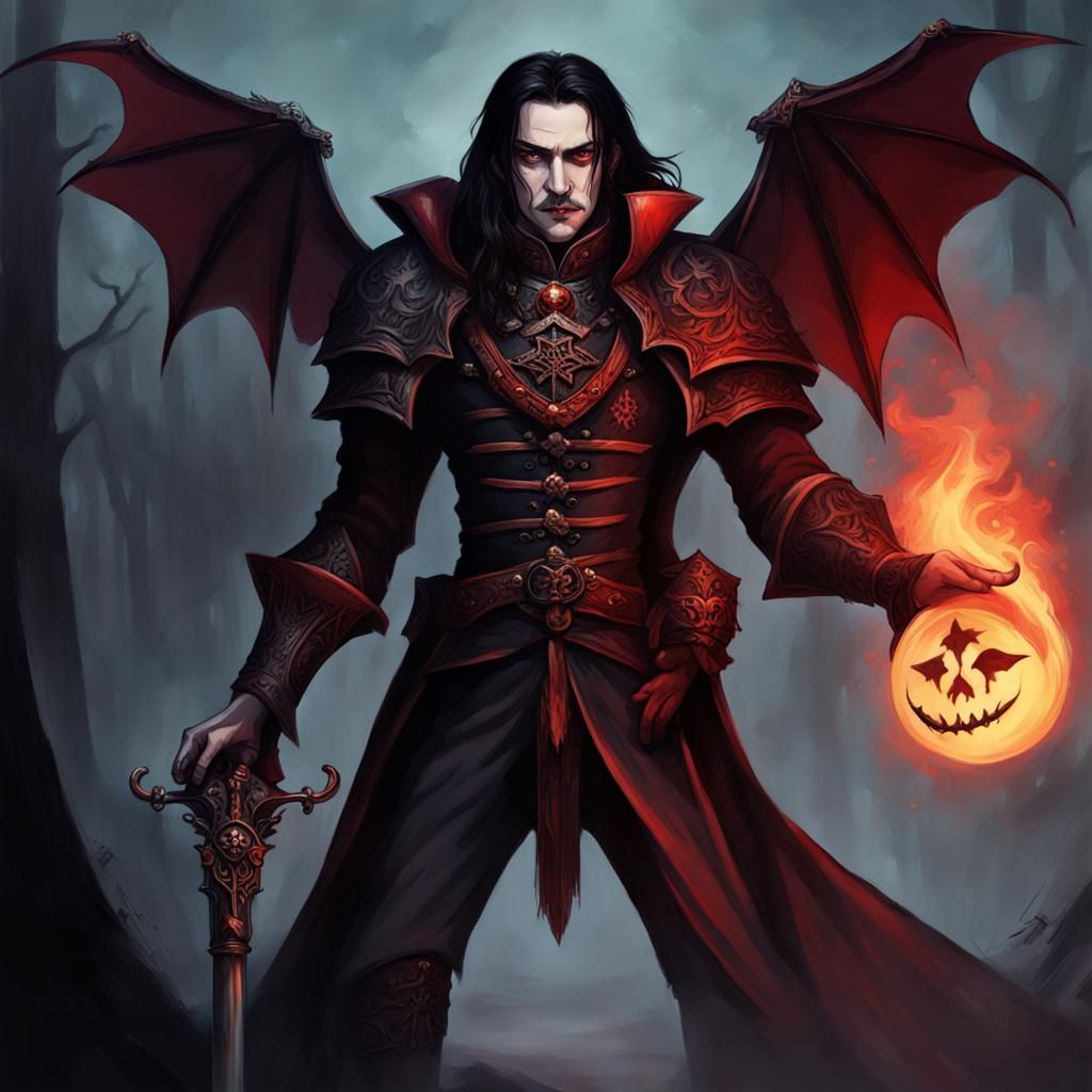 Vampire Paladin Vlad Tepes in Dark Gothic Horror