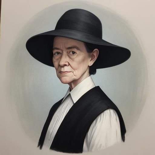 Portrait of Ruth the Ruthless in a Dark Gothic Style