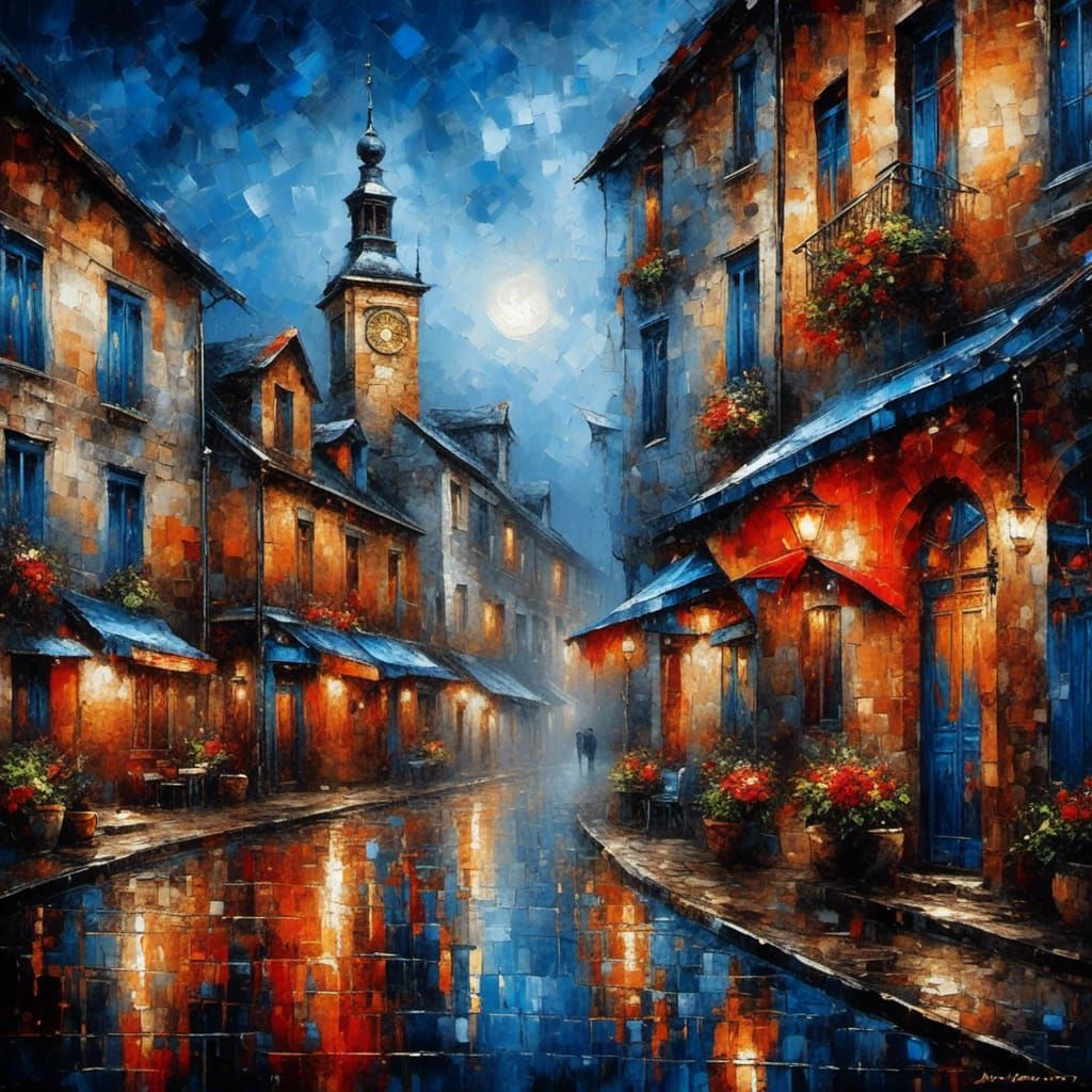 Surreal Landscape in Gritty TouchoMarble Style