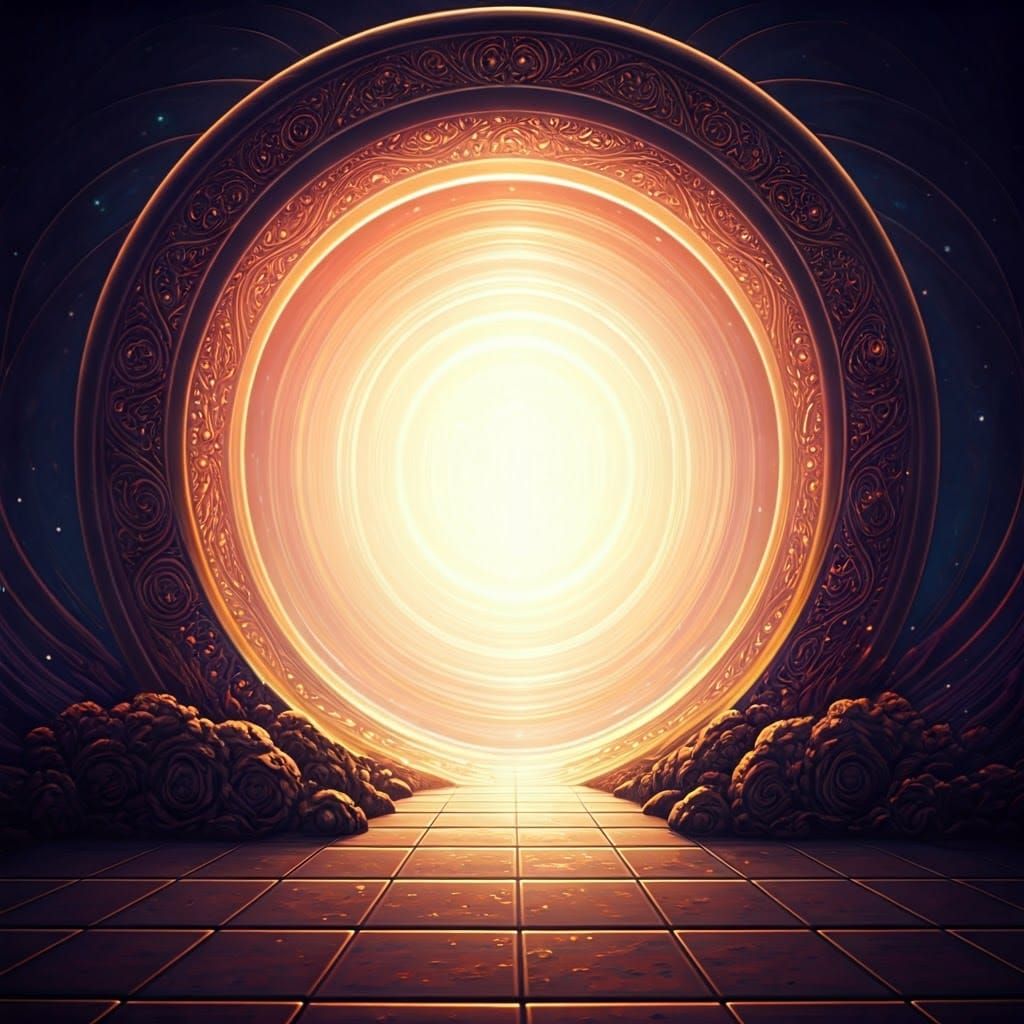 Ethereal Portal in a Dreamlike Atmosphere