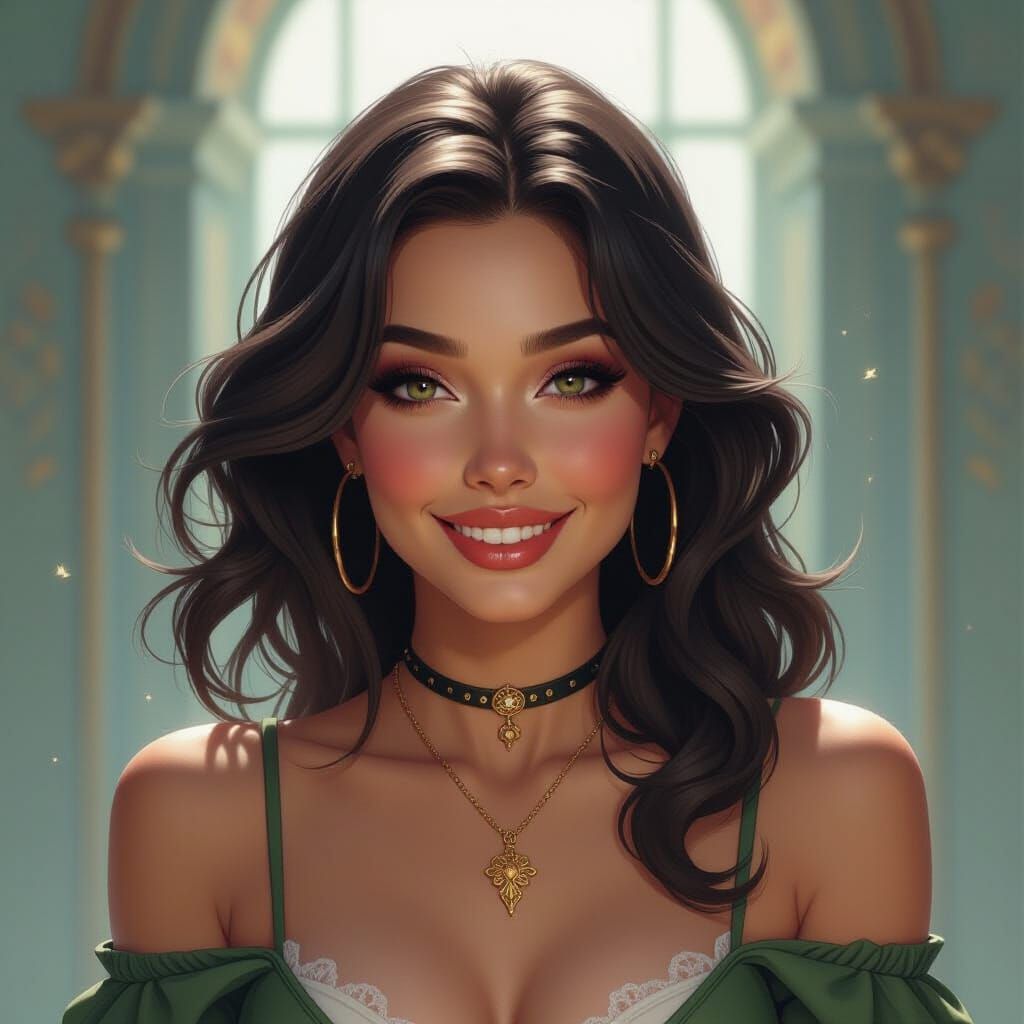 Vault Dweller Portrait in Art Nouveau Style