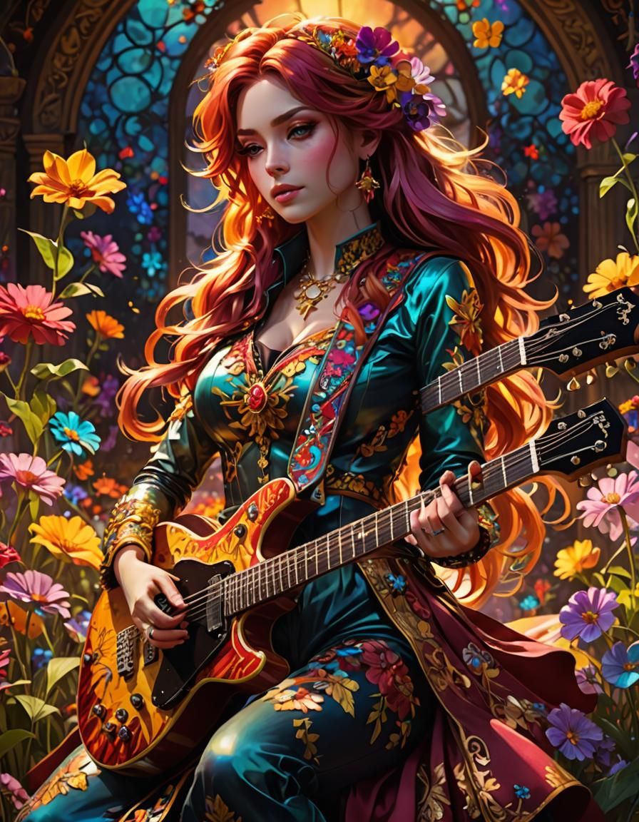 Sunset Shimmer Performs Vibrant Psychedelic Gitar