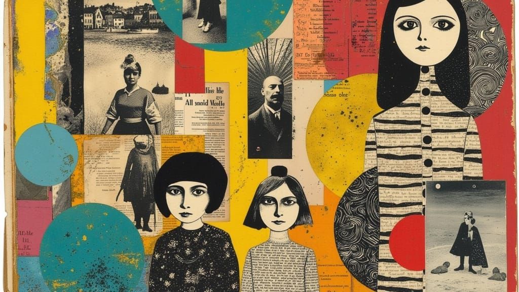 Intricate Collage Illustration of a Goblin Marketplace