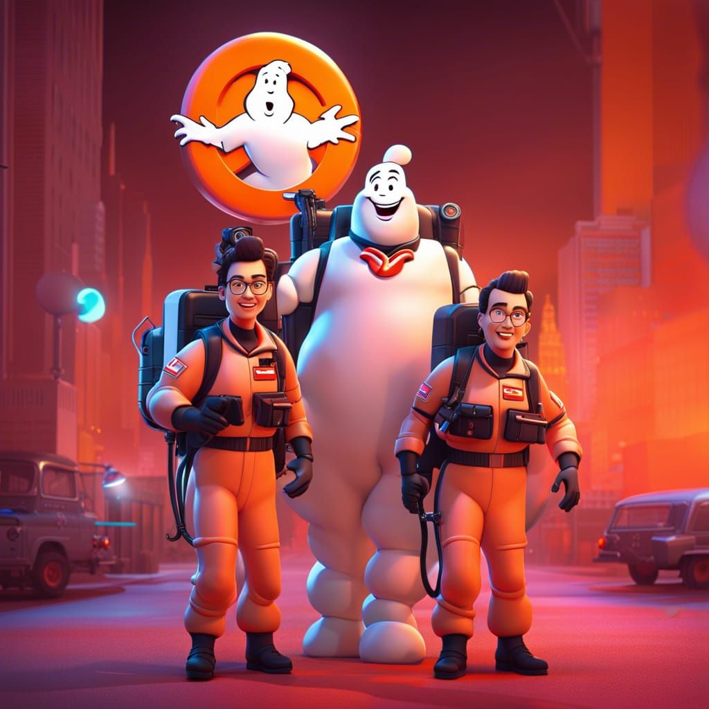 Ghostbusters Capture Ghosts in Vibrant 3D Animation