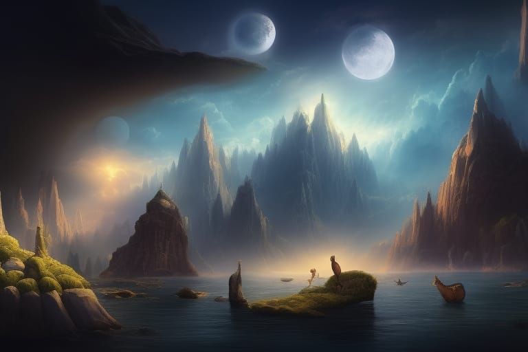 Magical World of Swirling Waves: Hyperrealistic Digital Art