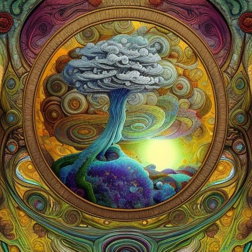 Ethereal Shattered Glass Planet in Fairy Garden